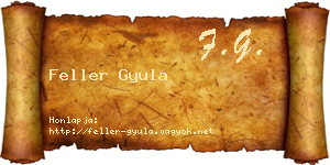 Feller Gyula névjegykártya